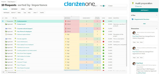 Planview Clarizen Go screenshot