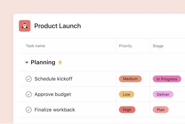 Task management features from Asana.